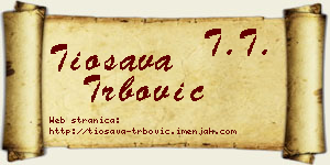 Tiosava Trbović vizit kartica